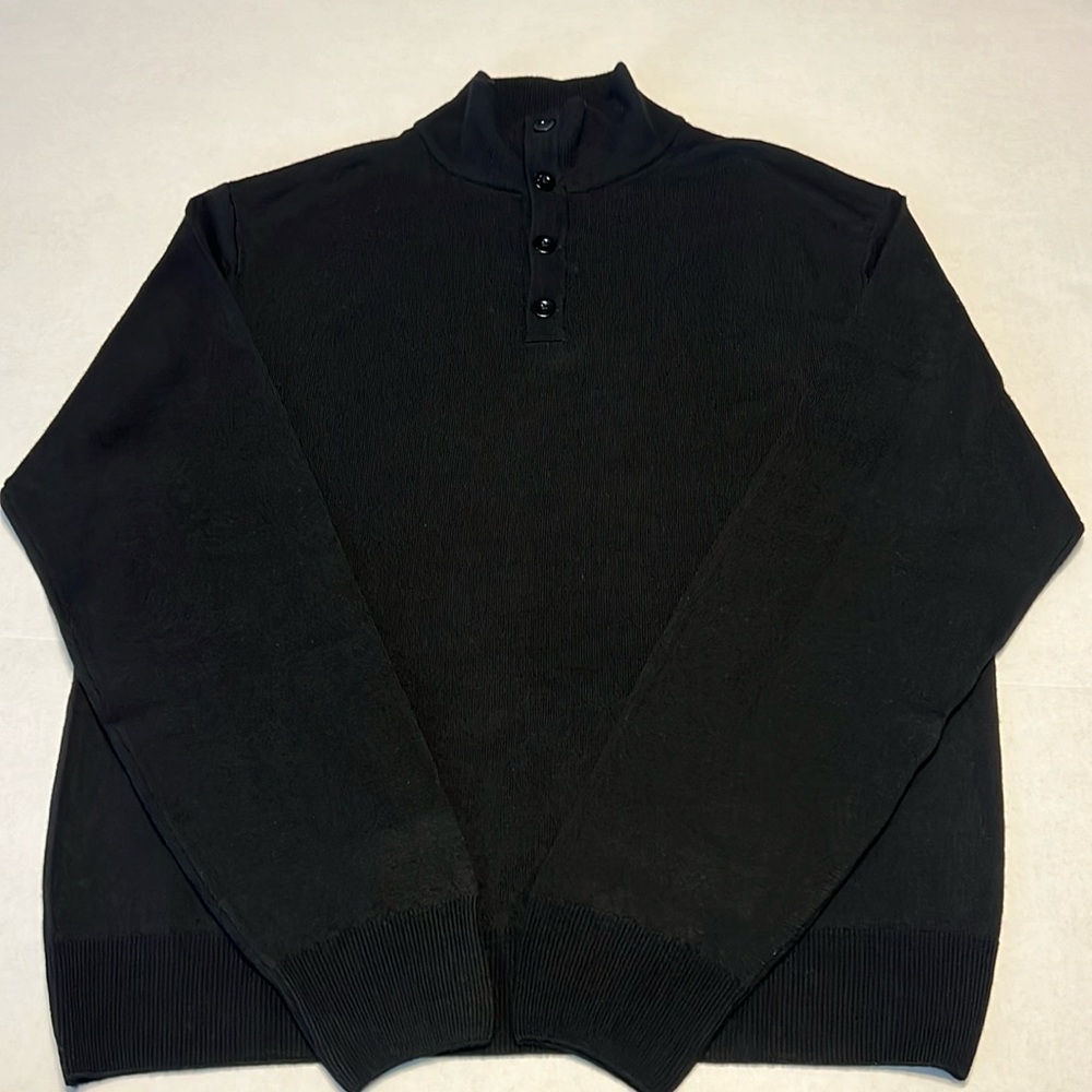 BACHRACH Merino Wool Button-Up Sweater